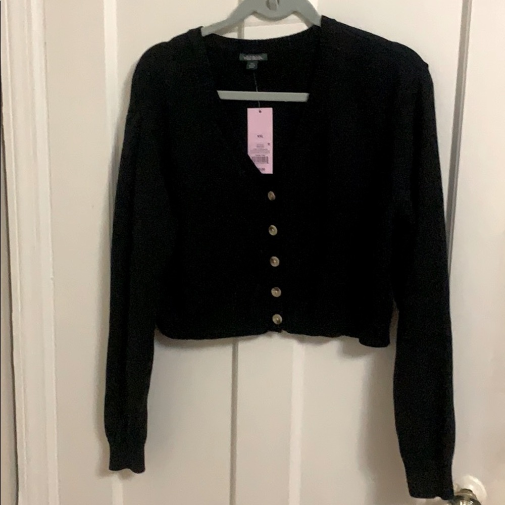 Wild fable black cropped cardigan